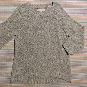 Loft Black/White Woven Sweater Medium